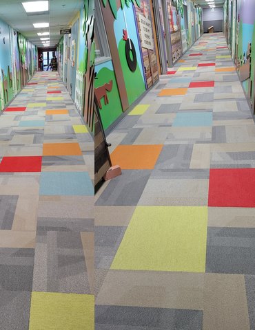 Carpet tile Church hallways
